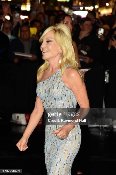 Donatella Versace attends the Clooney Foundation for Justice's 2023 Albie Awards at New York Public Library on September 28, 2023 in New York City.