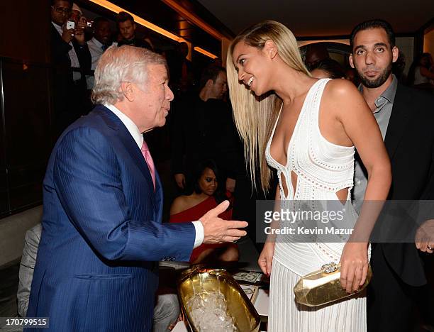 Robert Kraft and Beyonce attend The 40/40 Club 10 Year Anniversary Party at 40 / 40 Club on June 17, 2013 in New York City.