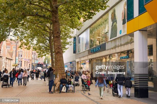 Shoppers and pedestrians outside a Primark store in the town center of the Croydon borough of London, UK, on Saturday, Sept. 23. 2023. Over the last...