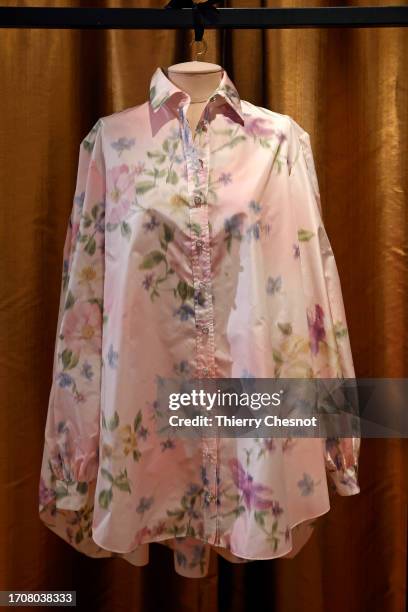 Creation by French fashion designer, Alexis Mabille is displayed during the Alexis Mabille Womenswear Spring/Summer 2024 presentation as part of...