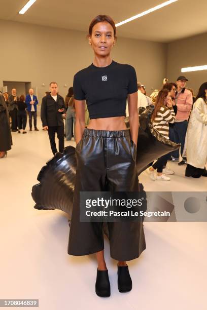 Liya Kebede attends the Loewe Womenswear Spring/Summer 2024 show as part of Paris Fashion Week on September 29, 2023 in Paris, France.