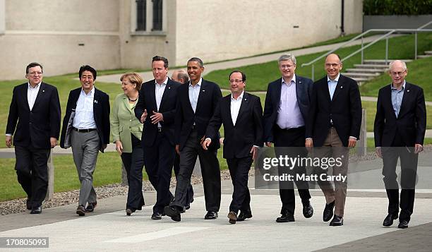 President of the European Commission Jose Manuel Barroso, Japanese Prime Minister Shinzo Abe, German Chancellor Angela Merkel, Russia's President...