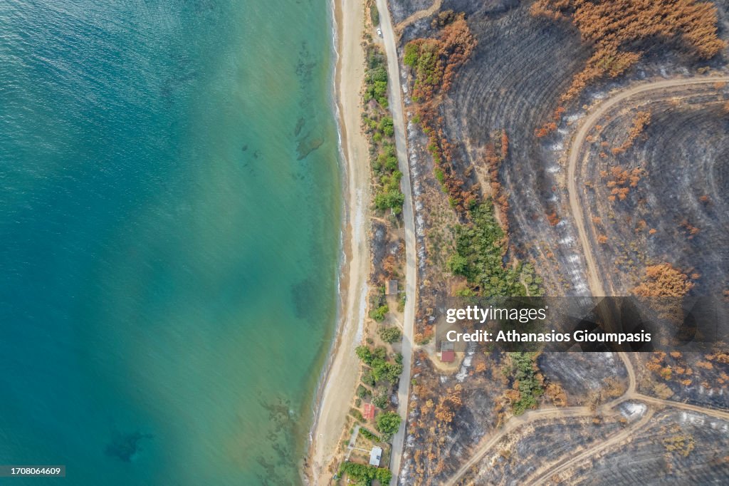 Wild Fires In Northern Greece