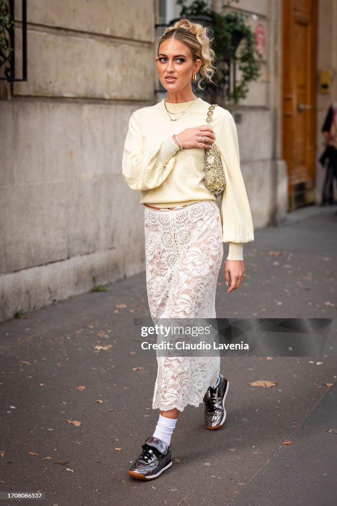 Street Style - Paris Fashion Week - Womenswear Spring/Summer 2024 - Day Four