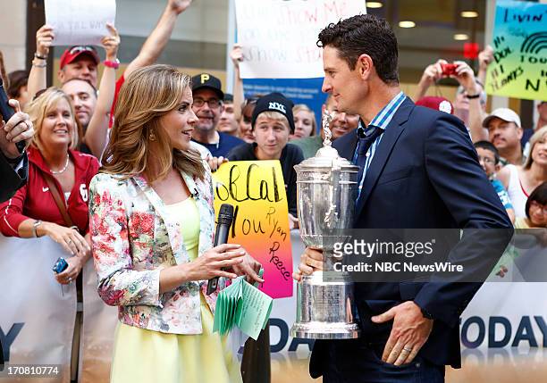 Natalie Morales and Justin Rose appear on NBC News' "Today" show --