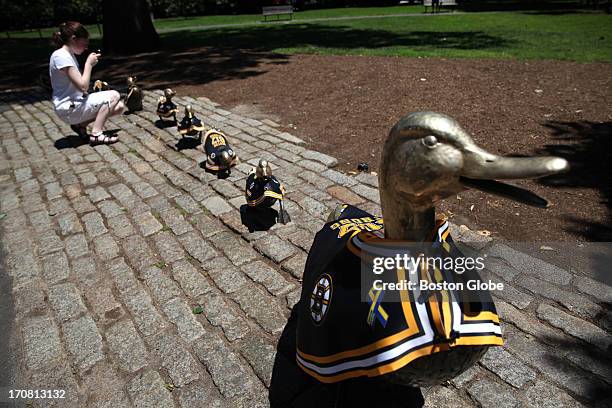 Make Way For Ducklings Statue Photos and Premium High Res Pictures