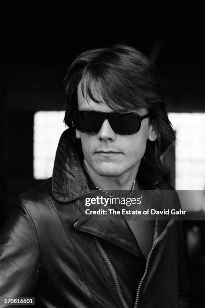 Guitarist J. Geils of the R and B influenced blues rock band The J. Geils Band poses for a portrait on May 20, 1977 in Boston, Massachusetts.