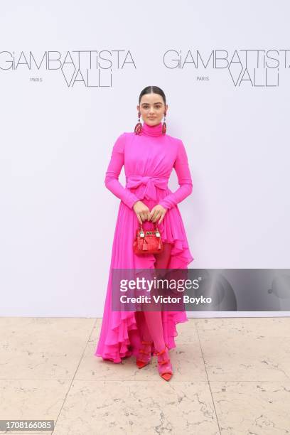 Lucy Hale attends the Giambattista Valli Womenswear Spring/Summer 2024 show as part of Paris Fashion Week on September 29, 2023 in Paris, France.