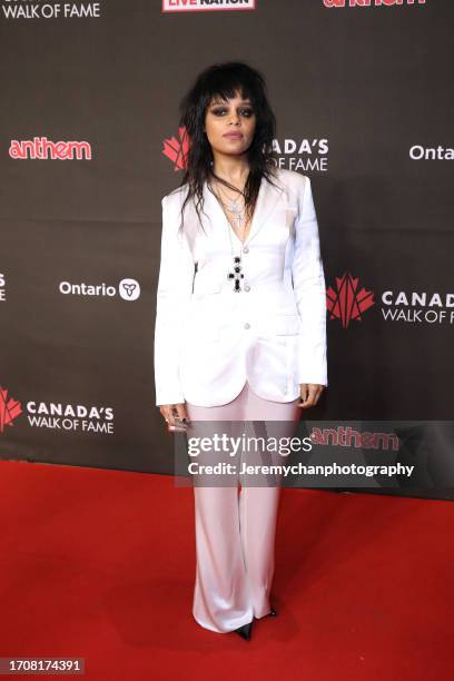 Fefe Dobson attends the 2023 Canada's Rock Of Fame at Massey Hall on September 28, 2023 in Toronto, Ontario.