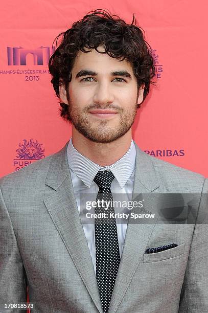 Darren Criss attends the 'Imogene' Paris Premiere as part of The Champs Elysees Film Festival 2013 at Publicis Champs Elysees on June 18, 2013 in...