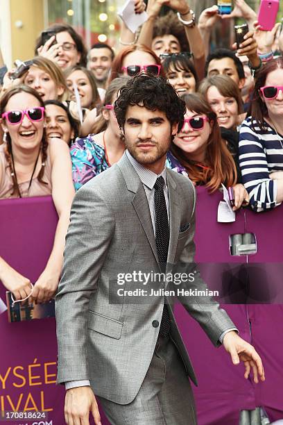 Darren Criss attends the 'Imogene' Paris Premiere As Part of The Champs Elysees Film Festival 2013 at Publicis Champs Elysees on June 18, 2013 in...