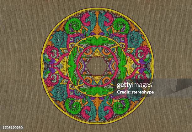 kabbala canvas - eroded stock illustrations