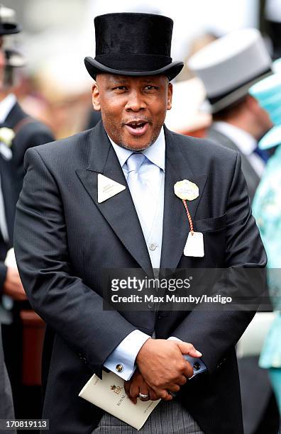 King Letsie III of Lesotho attends Day 1 of Royal Ascot at Ascot Racecourse on June 18, 2013 in Ascot, England.