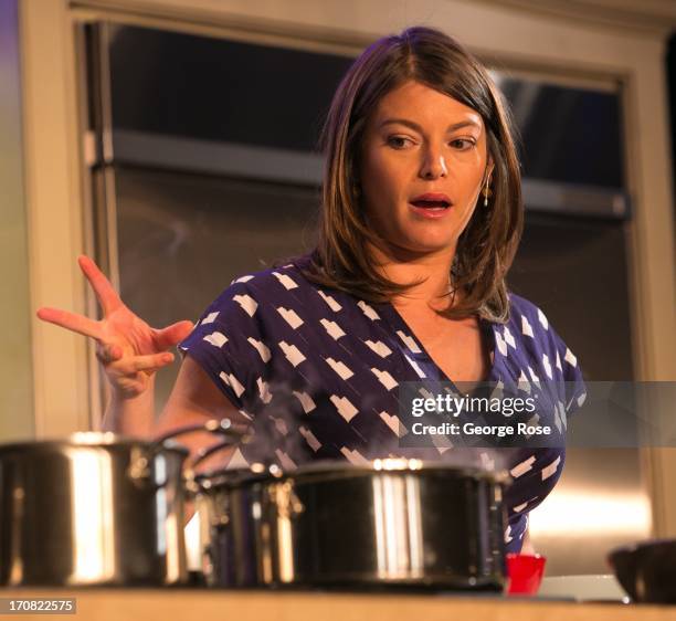 Personality and Bravo Top Chef judge, Gail Simmons, conducts a cooking demonstration on June 14 in Aspen, Colorado. The 31st Annual Food & Wine...