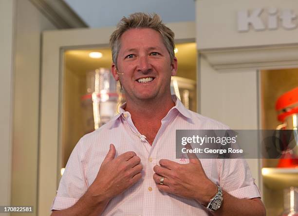 Chef and owner of Fort Worth's Lonesome Dove restaurant, Tim Hall, conducts a cooking demonstration on marinades and seasoning on June 14 in Aspen,...