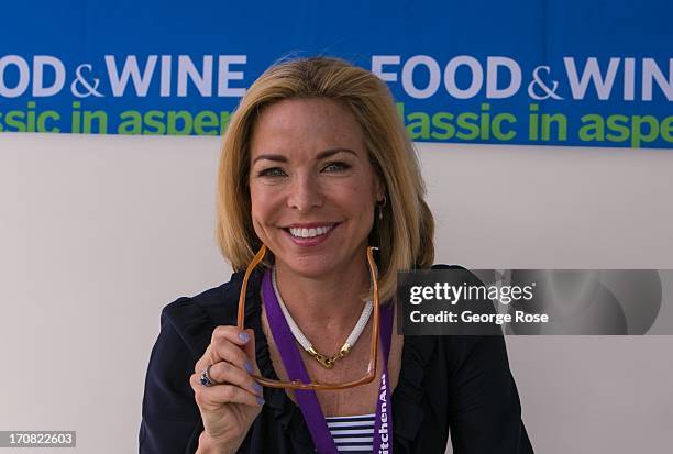 Personality and food show host, Sissy Biggers, poses for photographers on June 14 in Aspen, Colorado. The 31st Annual Food & Wine Classic brings...