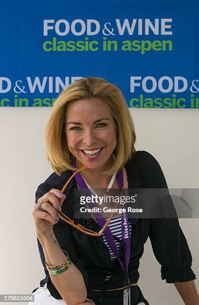 Personality and food show host, Sissy Biggers, poses for photographers on June 14 in Aspen, Colorado. The 31st Annual Food & Wine Classic brings...