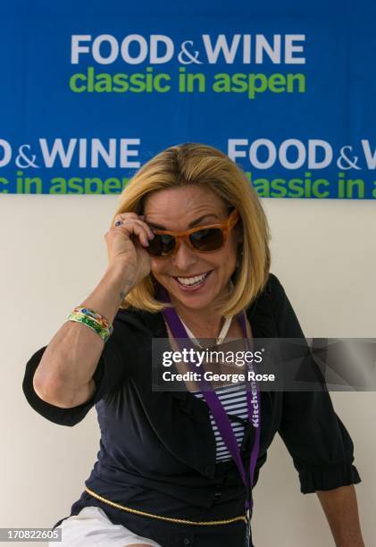 Personality and food show host, Sissy Biggers, poses for photographers on June 14 in Aspen, Colorado. The 31st Annual Food & Wine Classic brings...