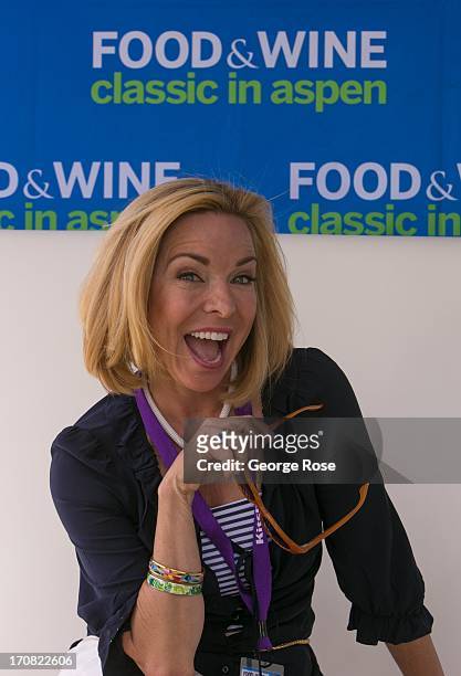 Personality and food show host, Sissy Biggers, poses for photographers on June 14 in Aspen, Colorado. The 31st Annual Food & Wine Classic brings...
