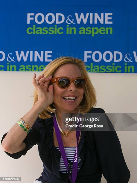 Personality and food show host, Sissy Biggers, poses for photographers on June 14 in Aspen, Colorado. The 31st Annual Food & Wine Classic brings...