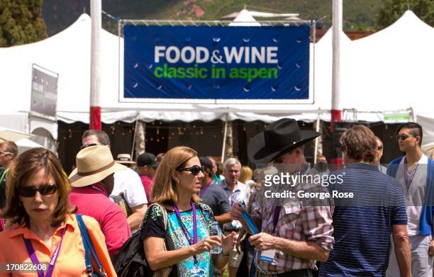 Crowds flow into the tent pavilions for the Aspen Food & Wine Classic Grand Tastings on June 14 in Aspen, Colorado. The 31st Annual Food & Wine...