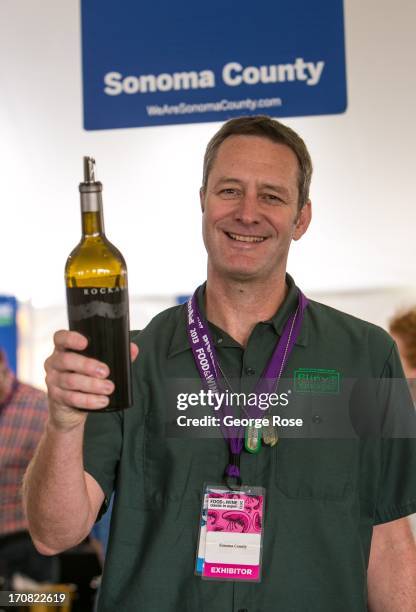 Rodney Strong representative, Robert Larsen, attends the Aspen Food & Wine Classic Grand Tasting on June 14 in Aspen, Colorado. The 31st Annual Food...