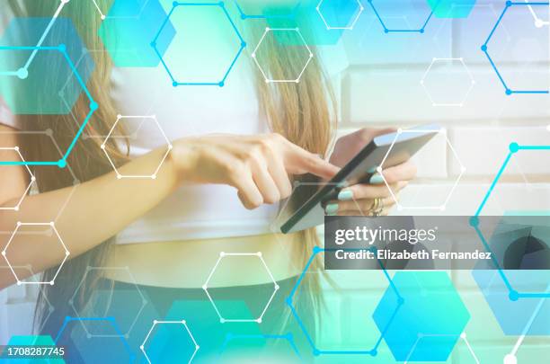 woman with smart phone and connections - free download photo stock pictures, royalty-free photos & images