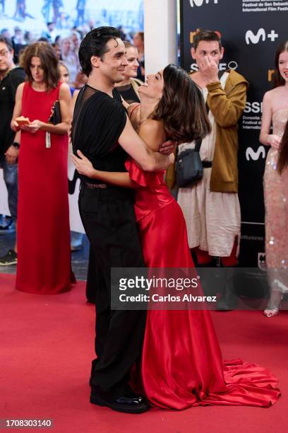 Javier Ambrossi and Macarena Garcia attend the "La Mesias" premiere during the 71st San Sebastian International Film Festival at the Kursaal Palace...