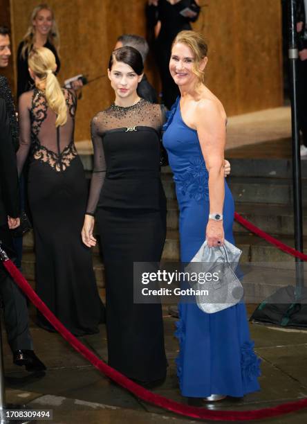 Phoebe Gates and Melinda Gates arrive at the Albie Awards on September 28, 2023 in New York City.