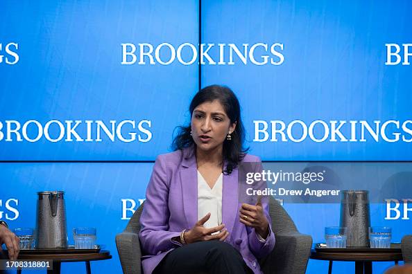 Federal Trade Commission Chair Lina Khan Speaks During A Discussion Federal Trade Commission Chair Lina Khan Speaks During A Discussion