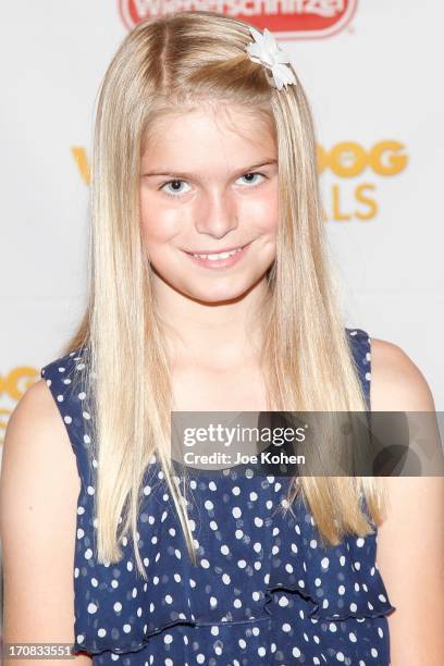 Actress Alexis Miner attends the Wiener Dog Nationals"Green Grass-Carpet" Film Premiere at Pacific Theatre at The Grove on June 18, 2013 in Los...