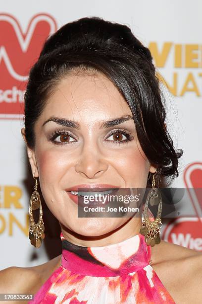 Actress Saye Yabandeh attends the Wiener Dog Nationals"Green Grass-Carpet" Film Premiere at Pacific Theatre at The Grove on June 18, 2013 in Los...