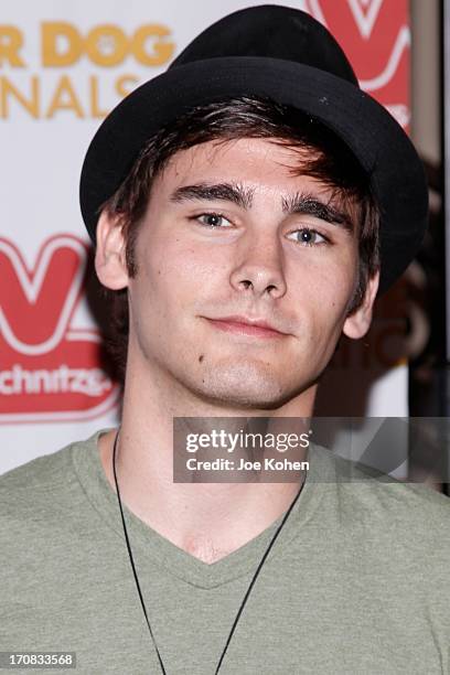 Actor Daniel Romer attends the Wiener Dog Nationals"Green Grass-Carpet" Film Premiere at Pacific Theatre at The Grove on June 18, 2013 in Los...