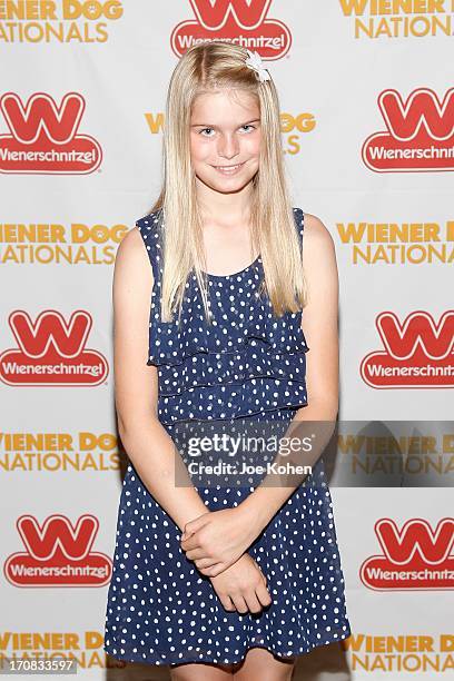 Actress Alexis Miner attends the Wiener Dog Nationals"Green Grass-Carpet" Film Premiere at Pacific Theatre at The Grove on June 18, 2013 in Los...