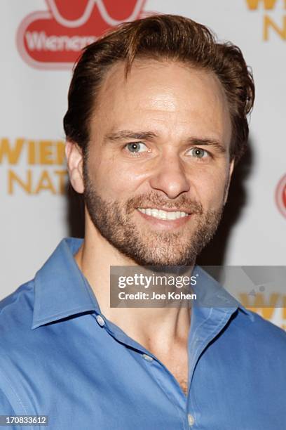 Actor Chris Moss attends the Wiener Dog Nationals"Green Grass-Carpet" Film Premiere at Pacific Theatre at The Grove on June 18, 2013 in Los Angeles,...