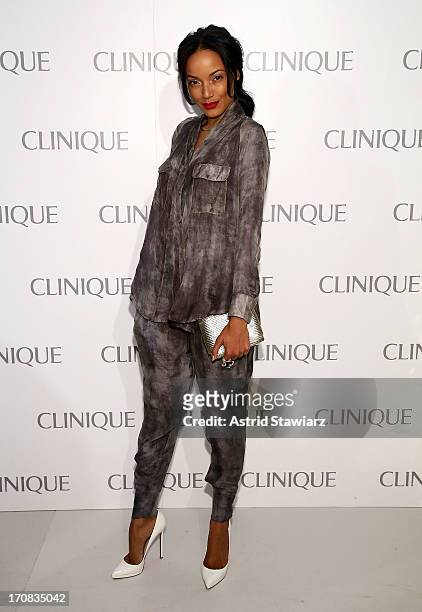 Selita Ebanks attends Dramatically Different Party Hosted By Clinique at 620 Loft & Garden on June 18, 2013 in New York City.