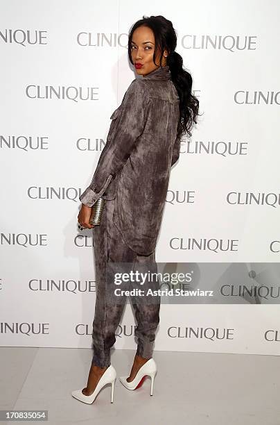 Selita Ebanks attends Dramatically Different Party Hosted By Clinique at 620 Loft & Garden on June 18, 2013 in New York City.