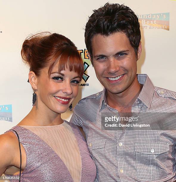 Actors Amy Paffrath and Drew Seeley attend the Los Angeles premiere of "Chocolate Milk" at Sunday's Best Boutique on June 18, 2013 in Los Angeles,...