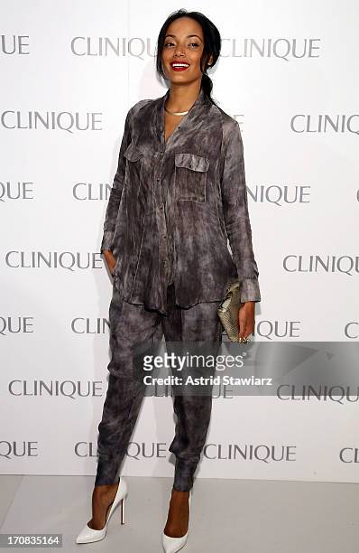 Selita Ebanks attends Dramatically Different Party Hosted By Clinique at 620 Loft & Garden on June 18, 2013 in New York City.