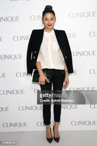 Jessica Gomes attends Dramatically Different Party Hosted By Clinique at 620 Loft & Garden on June 18, 2013 in New York City.