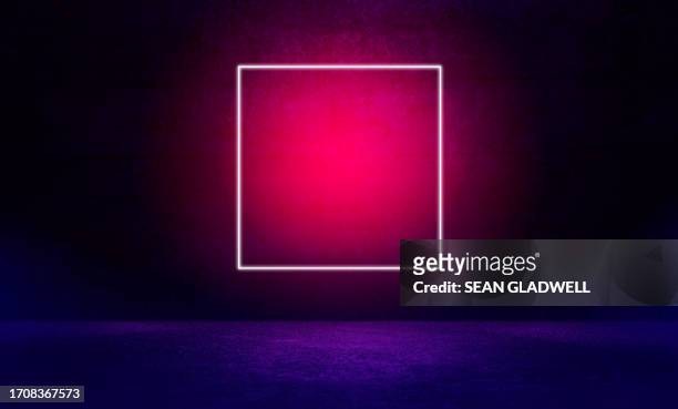 neon square - borders stock pictures, royalty-free photos & images