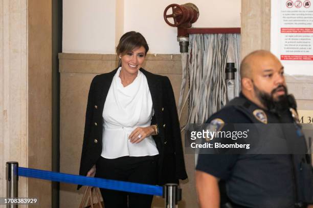 Alina Habba, attorney for former President Donald Trump, enters a courtroom at New York State Supreme Court in New York, US, on Thursday, Oct. 5,...
