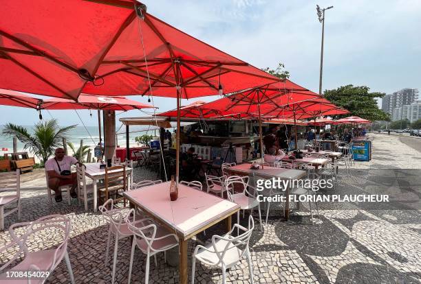 Picture of the beachside kiosk where three men were shot to death in Barra da Tijuca, Rio de Janeiro, Brazil, on October 5, 2023. Three doctors, one...