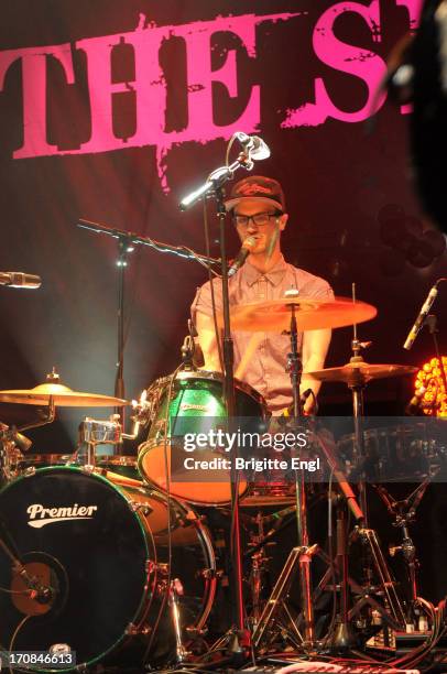 Jamie Kyriakides of The Skints perform on stage at KOKO on May 22, 2013 in London, England.