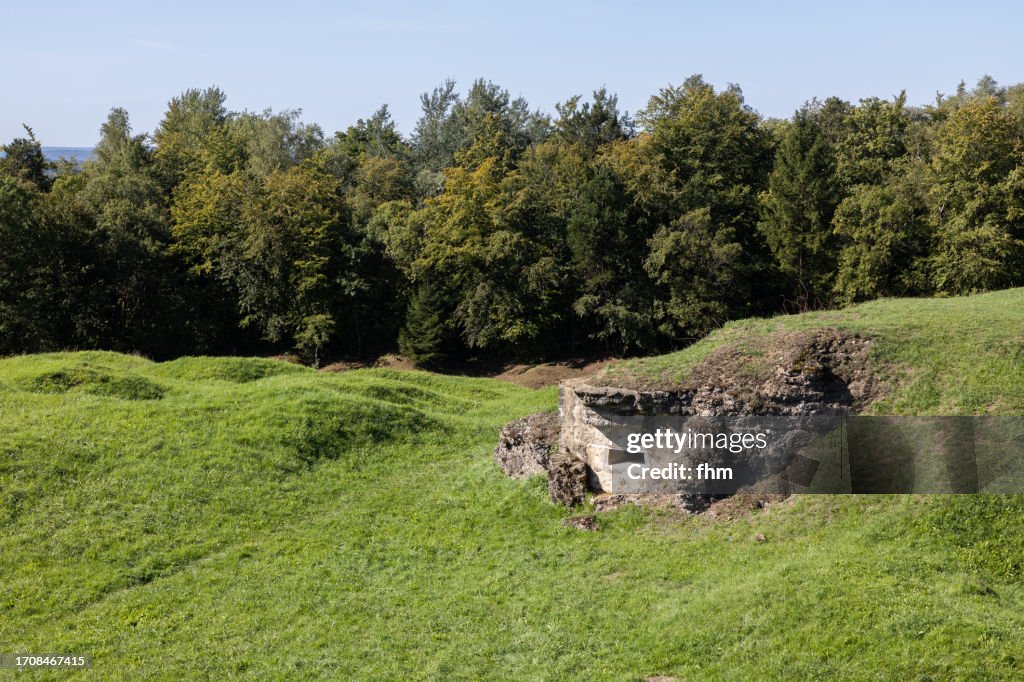 Battle of Verdun: Remains of a machine gun shelter at Fort Douaumont(Verdun/ France)