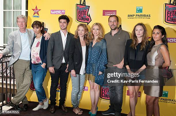 Regis Wargnier, Rashida Brakni, Jeremie Elkaim, Sylvie Testud, Lea Drucker, Fred Testot, Ana Girardot and Geraldine Nakache attends the 'Fete du...