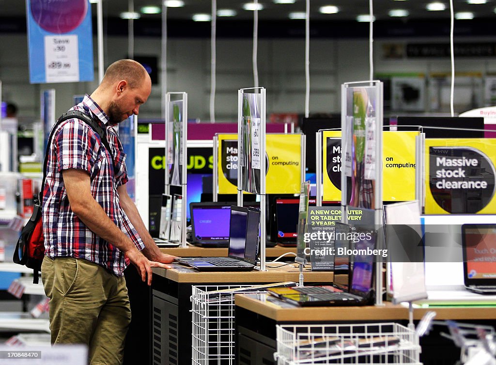 Inside A Dixons Retail Plc Consumer Electronics Store Ahead of Results