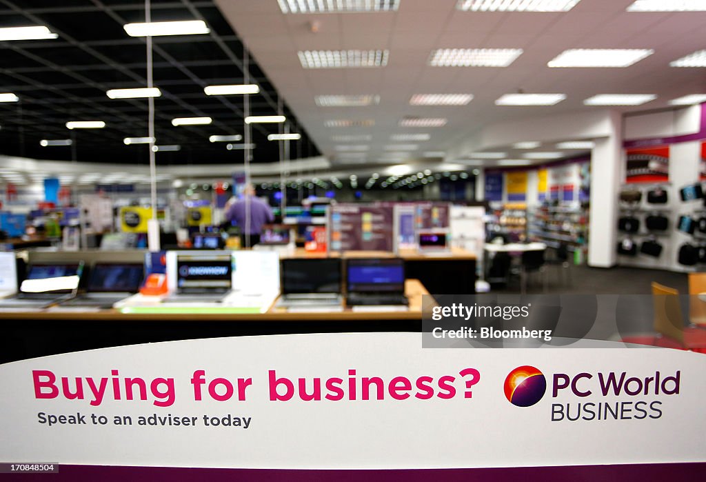 Inside A Dixons Retail Plc Consumer Electronics Store Ahead of Results