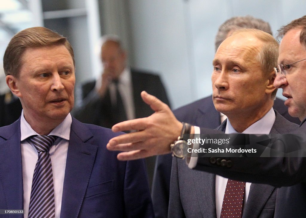 Russian President Vladimir Putin Visits Obukhov Plant