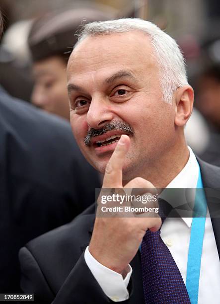 Temel Kotil, chief executive officer of Turkish Airlines, attends an awards ceremony on the second day of the Paris Air Show in Paris, France, on...